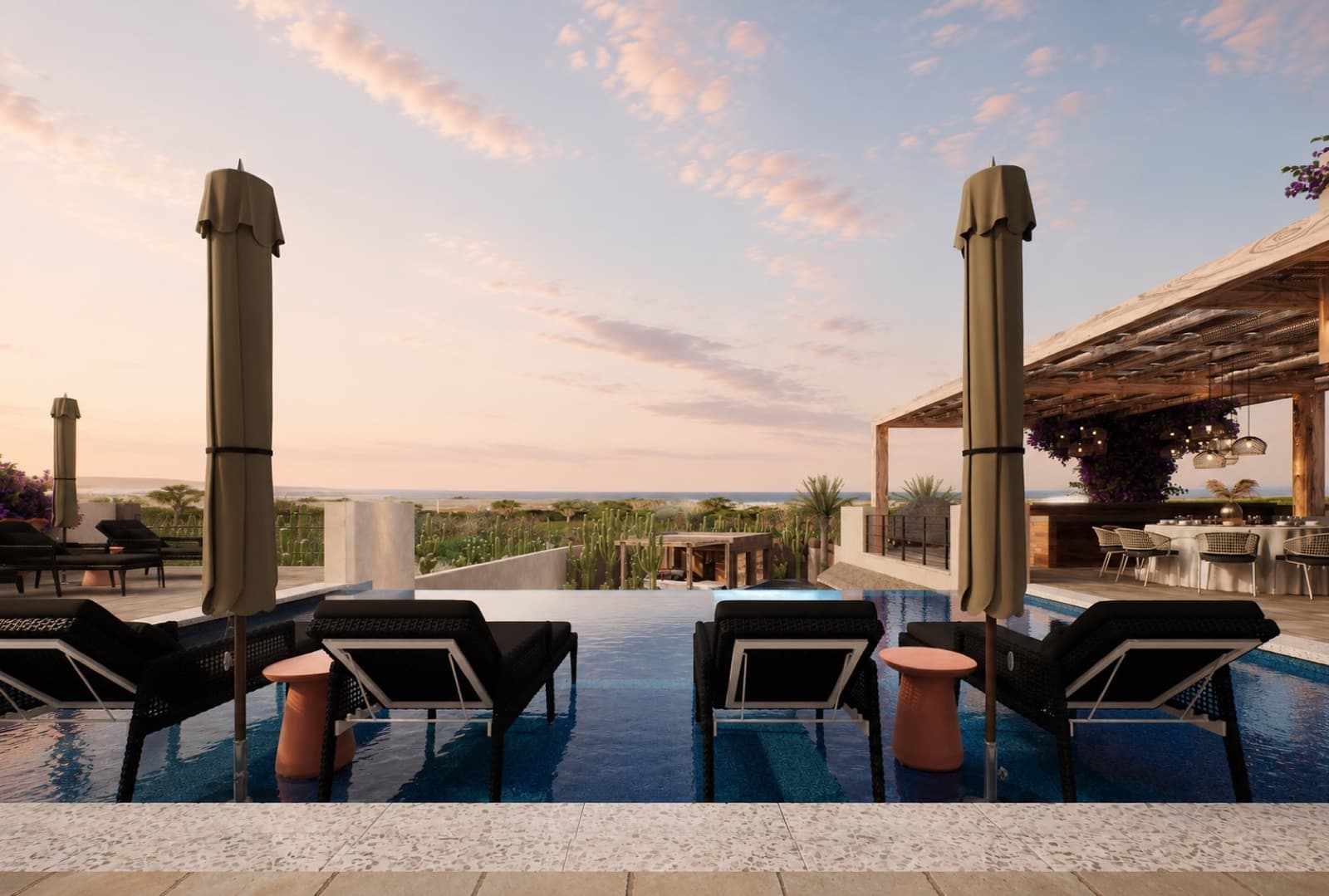 Casa Mariachi — Alberca privada con vista al mar